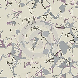 Seamless abstract floral texture pattern for fabric printing. Beige summer design suitable for printing on women