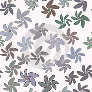 Seamless abstract flower illustrations background. Creative, digital, pattern & set.