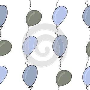 Seamless abstract flying balloons illustrations background. Festive, festival, graphic & shape.