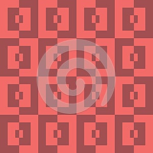 Seamless abstract geomatric pixel red square patternk