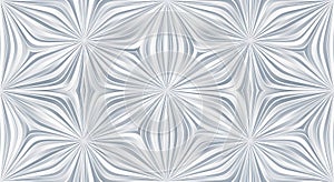 Abstract White Geometric Pattern with 3D Relief
