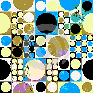 Seamless abstract geometric background pattern, seventies retro/vintage style,vector