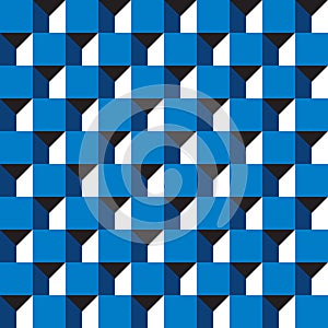 Seamless abstract geometric 3d block building pattern background