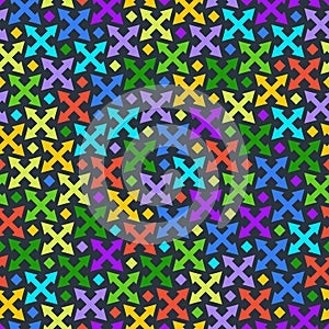 Seamless abstract geometric pattern with arrow crosses. Modern stylish texture