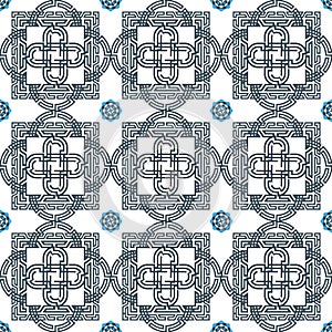 Seamless abstract geometric pattern background. Vintage ornament