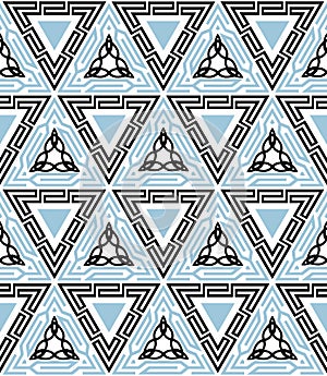 Seamless abstract geometric pattern background. Vintage ornament