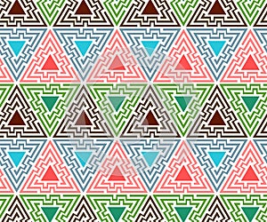 Seamless abstract geometric pattern background. Vintage ornament