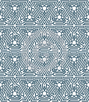 Seamless abstract geometric pattern background. Vintage ornament