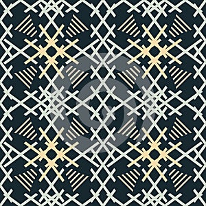 Seamless entangled pattern of intersecting and parallel lines