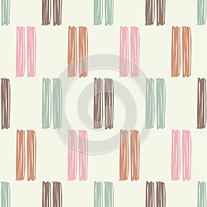 Seamless abstract geometric pattern. Mosaic texture. Brushwork. Hand hatching.