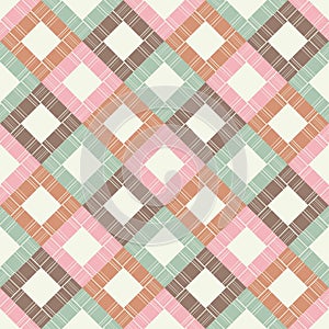 Seamless abstract geometric pattern. Mosaic texture. Brushwork. Hand hatching. Scribble texture.