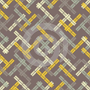 Seamless abstract geometric pattern. Mosaic texture. Brushwork. Hand hatching. Scribble texture.