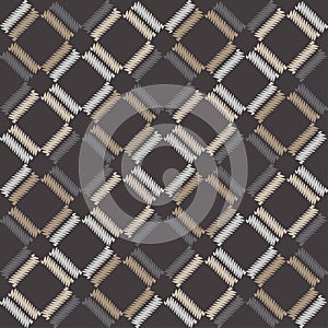 Seamless abstract geometric pattern. Mosaic texture. Brushwork. Hand hatching. Scribble texture.