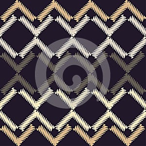 Seamless abstract geometric pattern. Mosaic texture. Brushwork. Hand hatching. Scribble texture.