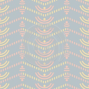 Seamless uncomplicated pattern with striped zigzag photo