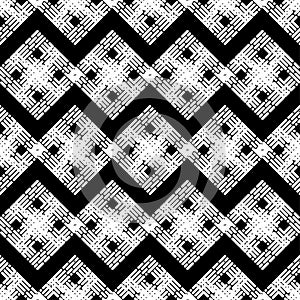 Seamless abstract geometric pattern. The texture of rhombus. Brushwork. Hand hatching. Scribble texture.