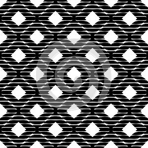 Seamless abstract geometric pattern. The texture of rhombus. Brushwork. Hand hatching. Scribble texture.