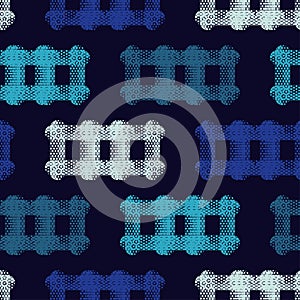 Seamless abstract geometric pattern. Texture of square and dots. Scribble texture.