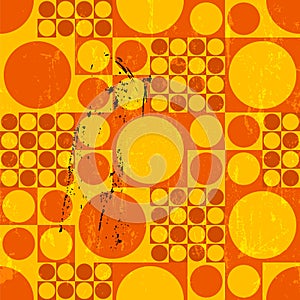 Seamless abstract geometric pop art background pattern, retro/vintage sixties style,