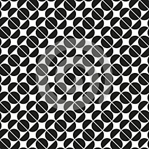 Seamless abstract geometric round curve intersect check pattern background.