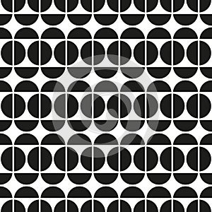 Seamless abstract geometric round curve intersect check pattern background.