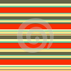 Seamless abstract geometric stripes vector pattern background with colorful horizontal lines red orange brown beige aqua blue