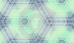 Seamless abstract geometric textured pattern in mint green and blue lavender colors