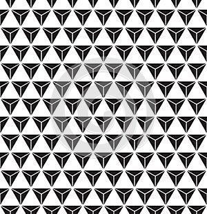 Seamless abstract geometric triangle form facet pattern. Triangle texture background.