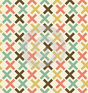 Seamless abstract geometrical background. Checkered pattern. Embroidered decorative lace backdrop