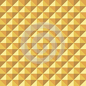 Seamless abstract golden geometric facet surface pattern
