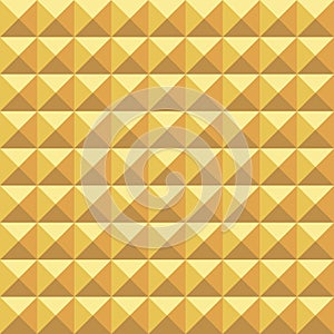 Seamless abstract golden geometric facet surface pattern