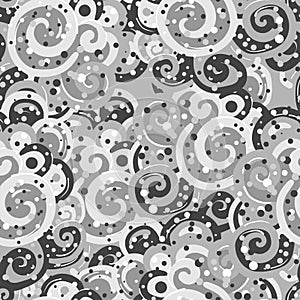 Grey blizzard seamless pattern