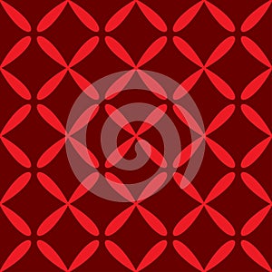 Seamless abstract grid art dark red pattern