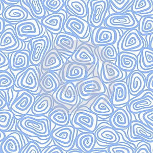 Seamless abstract hand drawn pattern, spiral