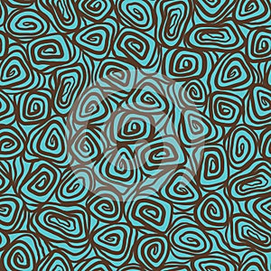 Seamless abstract hand drawn pattern, spiral