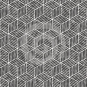 Seamless abstract hand drawn pattern. Vector freehand lines background texture. Ink brush strokes geometric design.