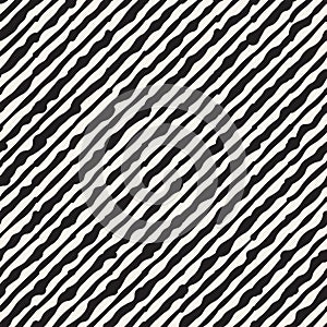 Seamless abstract hand drawn pattern. Vector freehand lines background texture. Ink brush strokes geometric design.