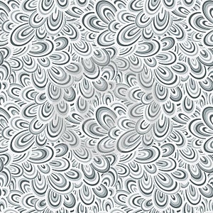 Seamless abstract hand-drawn waves pattern, wavy background.