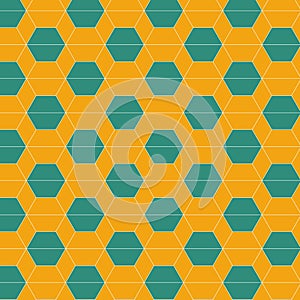 Seamless abstract hexagonal tiles pattern background