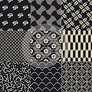 Seamless abstract japanese mesh pattern