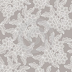 Seamless  abstract lace  floral   background