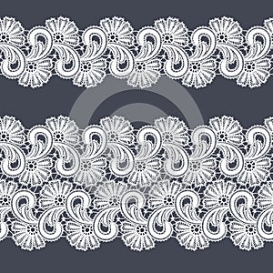 Seamless abstract lace floral background