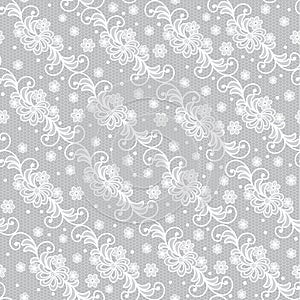 Seamless abstract lace floral background