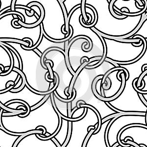 Seamless abstract liana twisted tendril background photo