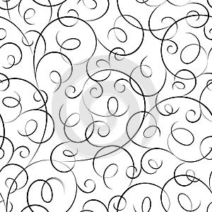 Seamless abstract liana twisted tendril background