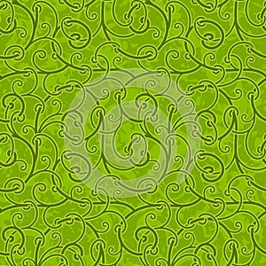 Seamless abstract liana twisted tendril background