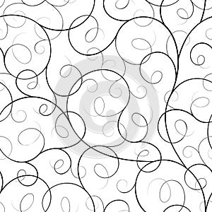 Seamless abstract liana twisted tendril background