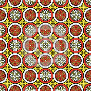 Seamless abstract medieval vector pattern