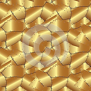Seamless abstract metallic gold background