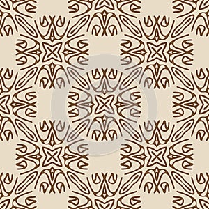 Seamless Abstract Pattern in 2 colors. Borwn tones.